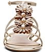 Blue by Betsey Johnson Joyce Gladiator Floral Pearl Embellished Sandals - Image 4