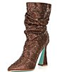 Color:Brown - Image 4 - Blue by Betsey Johnson Mac Rhinestone Slouchy Booties