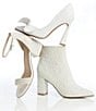 Color:White - Image 6 - Blue by Betsey Johnson Mari Pearl Embellished Ankle Strap Block Heel Dress Sandals