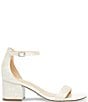 Color:White - Image 2 - Blue by Betsey Johnson Mari Pearl Embellished Ankle Strap Block Heel Dress Sandals