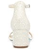 Color:White - Image 3 - Blue by Betsey Johnson Mari Pearl Embellished Ankle Strap Block Heel Dress Sandals