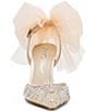 Blue by Betsey Johnson Meg Mesh Rhinestone Oversized Bow Slingback Pumps - Image 4