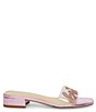 Color:Pink - Image 3 - Blue by Betsey Johnson Mint Bridesmaid Glitter Clear Slides
