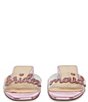 Color:Pink - Image 5 - Blue by Betsey Johnson Mint Bridesmaid Glitter Clear Slides