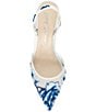 Color:Blue Floral - Image 5 - Blue by Betsey Johnson Patch Mesh Beaded Floral Applique Slingback Pumps