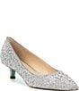 Color:Silver - Image 1 - Blue by Betsey Johnson Scout Rhinestone Kitten Heel Pumps