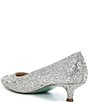 Color:Silver - Image 3 - Blue by Betsey Johnson Scout Rhinestone Kitten Heel Pumps