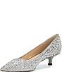 Color:Silver - Image 4 - Blue by Betsey Johnson Scout Rhinestone Kitten Heel Pumps