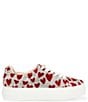 Color:Heart - Image 2 - Blue by Betsey Johnson Sidny Heart Printed Rhinestone Platform Sneakers