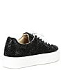 Color:Black - Image 2 - Blue by Betsey Johnson Sidny Rhinestone Embellished Platform Lace-Up Sneakers