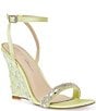 Color:Lime - Image 1 - Blue by Betsey Johnson Simon Rhinestone Wedge Dress Sandals