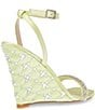 Color:Lime - Image 3 - Blue by Betsey Johnson Simon Rhinestone Wedge Dress Sandals