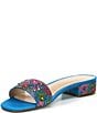 Color:Blue Poppy - Image 4 - Blue by Betsey Johnson Sunny Rhinestone Floral Slide Dress Sandals