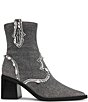 Blue by Betsey Johnson Tarra Rhinestone Embellished Western Booties - Image 2