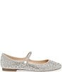 Color:Silver - Image 2 - Blue by Betsey Johnson Tess Rhinestone Mary Jane Flats