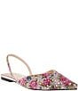 Color:Floral Multi - Image 1 - Blue by Betsey Johnson Vance Floral Rhinestone Slingback Dress Flats