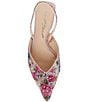 Color:Floral Multi - Image 5 - Blue by Betsey Johnson Vance Floral Rhinestone Slingback Dress Flats