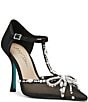 Blue by Betsey Johnson Vanna Rhinestone Bow Pumps - Image 1