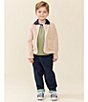 Blue Rooster By Pink Chicken Boys Jace Corduroy Sherpa Lined Snap Front Jacket - Image 4
