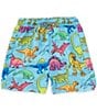 Color:Blue - Image 1 - Boardies® Little/Big Boys 2-10 Dinosaur Swim Shorts