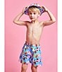 Color:Blue - Image 3 - Boardies® Little/Big Boys 2-10 Ice Cream Print Swim Trunks