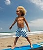 Color:Blue/Cream - Image 3 - Boardies® Little/Big Boys 2-10 Mojo Kids Checked Swim Shorts
