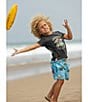 Color:Blue - Image 5 - Boardies® Little/Big Boys 2-10 Monster Truck Swim Shorts