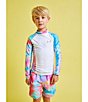 Color:Multi - Image 4 - Boardies® Little/Big Boys 2-10 Family Matching Spiral Tie Dye Printed Swim Trunks