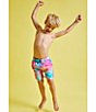 Color:Multi - Image 5 - Boardies® Little/Big Boys 2-10 Family Matching Spiral Tie Dye Printed Swim Trunks