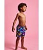 Color:Purple - Image 3 - Boardies® Little/Big Boys 2-10 Vibrant Dinosaur Print Swim Trunks