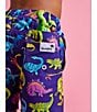 Color:Purple - Image 6 - Boardies® Little/Big Boys 2-10 Vibrant Dinosaur Print Swim Trunks