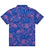 Color:Blue - Image 2 - Boardies® Little/Big Boys 3-10 Short Sleeve Palms Button-Down Shirt