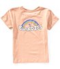 Boardies Little/Big Boys 5-14 Short Sleeve Kid's Rainbows & Unicorns T-Shirt, Color:Orange - Image 1