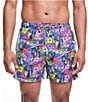 Color:Multi - Image 1 - Night Jungle Classic Fit Mid Length 4.5#double; Inseam Swim Trunks