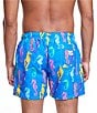 Color:Blue - Image 2 - Family Matching Seahorses Classic Fit Mid Length 4.5#double; Inseam Swim Trunks