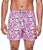Color:Pink - Image 1 - Wavey Days II Classic Fit Mid Length 4.5#double; Inseam Swim Trunks