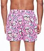 Color:Pink - Image 2 - Wavey Days II Classic Fit Mid Length 4.5#double; Inseam Swim Trunks