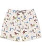 Color:Cream - Image 1 - Family Matching Wild West 4.5#double; Inseam Swim Trunks