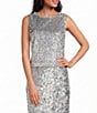 Boat Neck Sequin Leslie Blouse - Image 1
