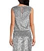 Boat Neck Sequin Leslie Blouse - Image 2