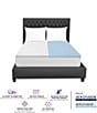 Color:White - Image 4 - 2-Inch Cooling Gel Memory Foam Mattress Bed Topper with Graphene Infused Cover