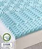 Color:White - Image 2 - 2-Inch Gel-Infused Zoned Convoluted Memory Foam Mattress Bed Topper