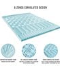 Color:White - Image 4 - 2-Inch Gel-Infused Zoned Convoluted Memory Foam Mattress Bed Topper
