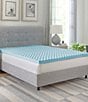 Color:White - Image 1 - 2.5-Inch Gel-Infused Convoluted Memory Foam Mattress Bed Topper