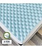 Color:White - Image 6 - 2.5-Inch Gel-Infused Convoluted Memory Foam Mattress Bed Topper