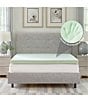 Color:Green - Image 3 - 3-Inch Green Tea Infused Memory Foam Mattress Bed Topper