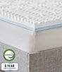Color:White - Image 2 - 3-Inch Reversible Dual Sided Memory Foam Mattress Bed Topper
