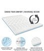 Color:White - Image 5 - 3-Inch Reversible Dual Sided Memory Foam Mattress Bed Topper