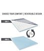Color:White - Image 6 - 3-Inch Reversible Dual Sided Memory Foam Mattress Bed Topper