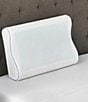 Color:White - Image 1 - Cooling Gel Overlay Memory Foam Contour Bed Oversized Pillow